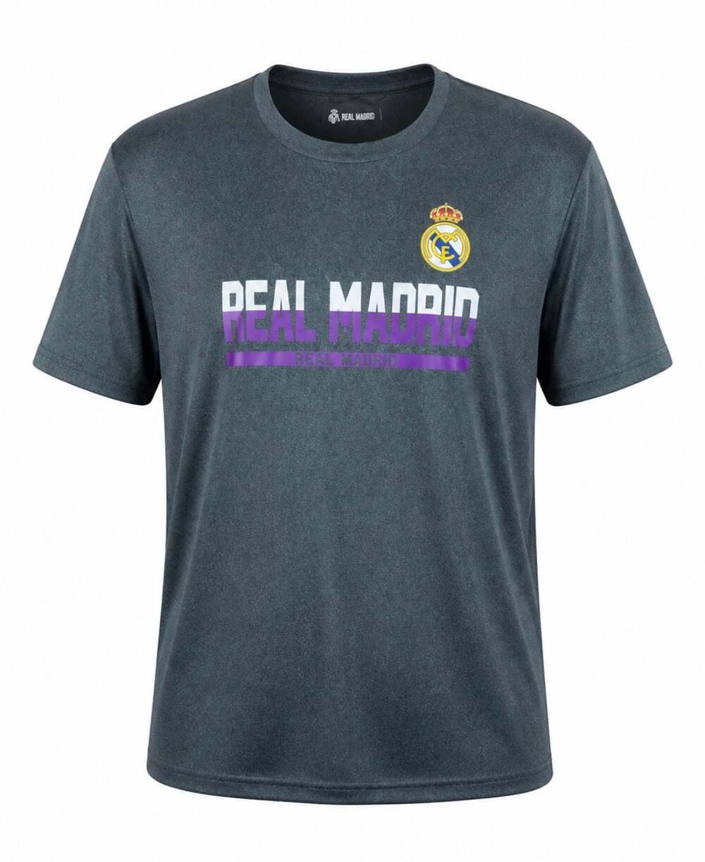 Real Madrid Hala Madrid Official Merchandise Graphic Gray Polyester T-Shirt Sz L